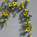 dây leo hoa hướng dương giả trang trí đẹp